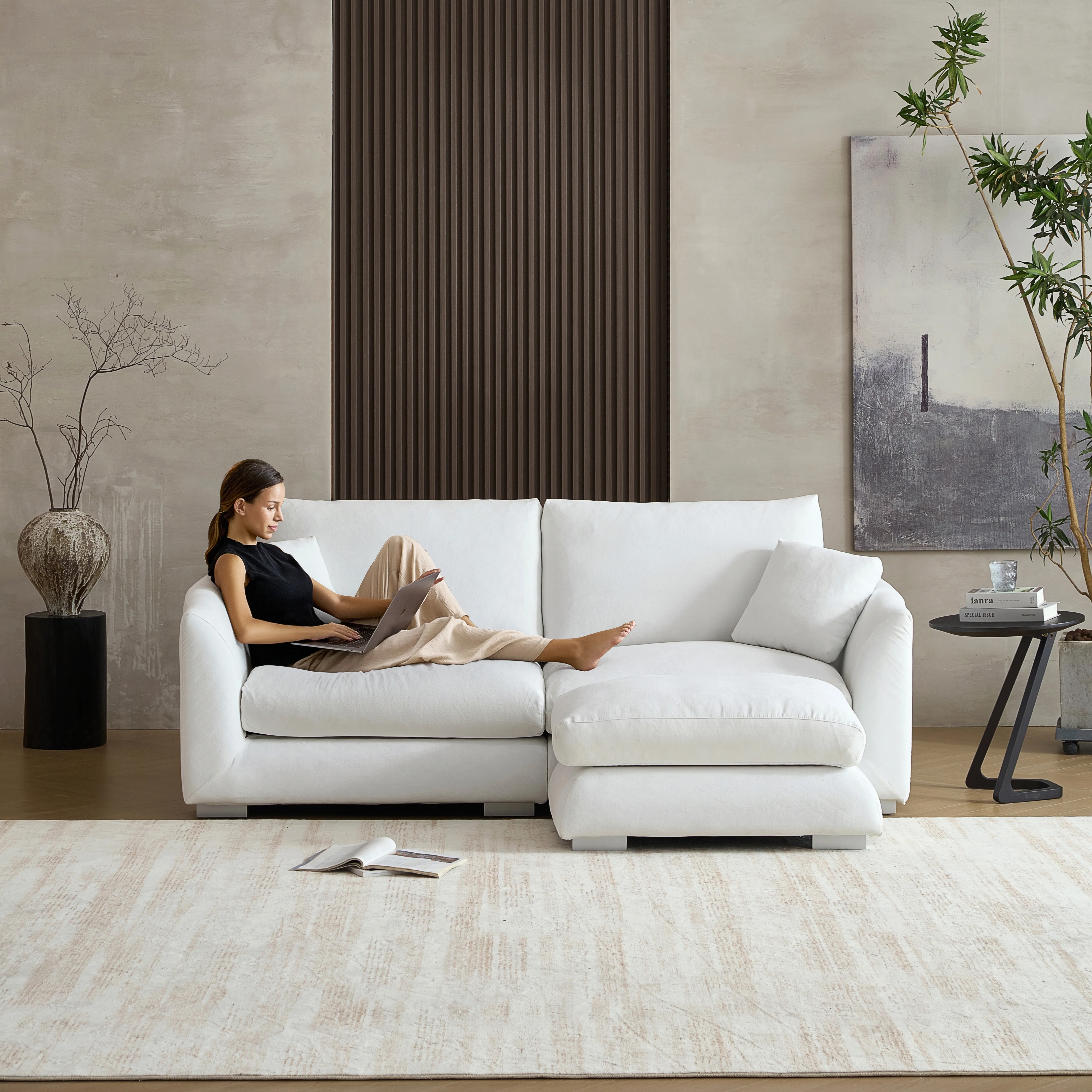 Feathers Sofa + Ottoman - Image 70